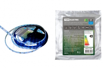 Лента светодиодная SMD2835-60 LED/м-IP20-12 В-4,8 Вт/м-синий (5 м) | SQ0331-0305 | TDM
