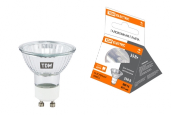 Лампа галогенная 35Вт 230В GU10 MR16 (JCDRC) | SQ0341-0010 | TDM