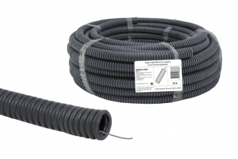 Труба гибкая гофрированная ПВХ 32мм с протяжкой лёгкая народная (25м) | SQ0401-0304 | TDM