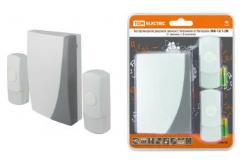 Звонок ЗББ-12/1-2М (беспр., бат., 2 кнопки) | SQ1901-0006 | TDM