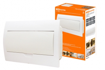 Бокс пластиковый встраиваемый ЩРВ-П-18 модулей с белой крышкой, навесной, пластик IP41 TDM | SQ0904-0005 | TDM