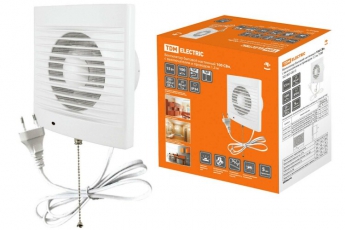 Вентилятор бытовой настенный 100 СВп, с выключателем и проводом 1,3 м, | SQ1807-0013 | TDM