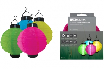 Светильник светодиодный садово-парковый Китайский фонарик солнечная батарея | SQ0330-0130 | TDM