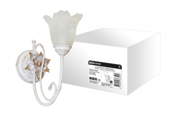 Бра НББ 09-02 Глория 1х40Вт ЛН Е14 белый с золотом | SQ0370-0001 | TDM