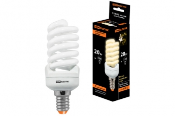 Лампа энергосберегающая КЛЛ 20Вт E14 827 cпираль FSТ2 КОМПАКТ 41х108мм | SQ0323-0189 | TDM