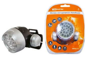 Фонарь налобный 18хLED 3хААА | SQ0350-0004 | TDM