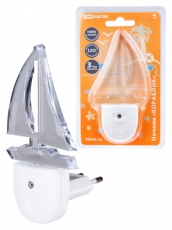 Ночник Кораблик 0,3Вт светодиодный белый с датчиком света | SQ0357-0011 | TDM