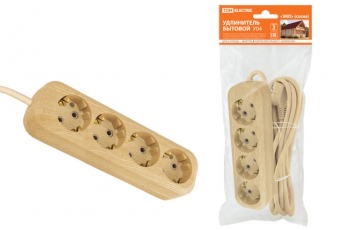 Удлинитель бытовой У04 4 гнезда, 5метров,2П+3, ПВС 3х1мм2 