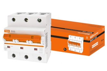 Выключатель автоматический трехполюсный ВА47-125 35А D 15кА | SQ0208-0030 | TDM