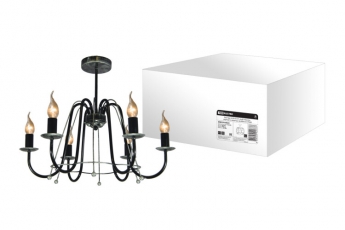 Люстра НСБ-11-03-6х40 «Контур» черный с серебром 6х40Вт E14 | SQ0370-0025 | TDM