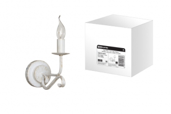 Бра НББ-11-02-1х40 «Аура» белый с золотом 1х40Вт E14 | SQ0370-0007 | TDM