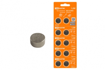 Элемент питания AG12/LR43 Alkaline 1,5V BP-10 | SQ1702-0046 | TDM