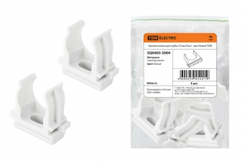 Крепеж-клипса для трубы 32 мм (5шт) - цвет белый | SQ0405-2004 | TDM