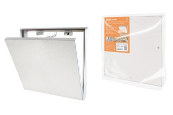 Люк под плитку, алюминиевый, съемный, нажимной, ограничитель-цепочка, 400х400, | SQ1807-0608 | TDM