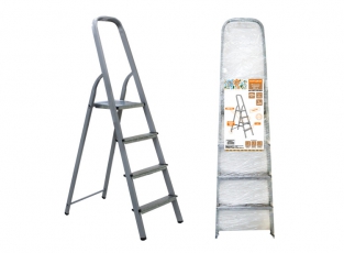 Стремянка стальная ССт-4, 4 ступени с цинковым покрытием, стальной профиль, h=820 мм, Народная | SQ1028-0111 | TDM