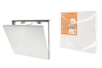 Люк под плитку, алюминиевый, съемный, нажимной, ограничитель-цепочка, 400х300, | SQ1807-0607 | TDM