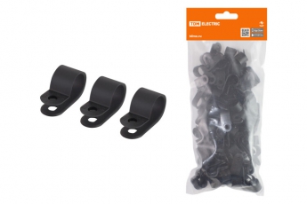 Скоба нейлоновая крепежная СКН-16 черная (100 шт) | SQ0514-0215 | TDM