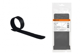 Хомут-липучка ХЛ 16х310 мм черный (20 шт) | SQ0515-0707 | TDM