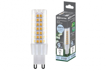 Лампа светодиодная G9-9 Вт-230 В-4000 К, SMD, 21,5x70,5 мм | SQ0340-0229 | TDM