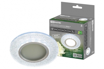 Светильник светодиодный встраиваемый СВ 03-11 MR16 50Вт G5.3 LED подсветка 3 Вт зеркальный/хром | SQ0359-0139 | TDM