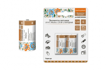 Элемент питания LR14 C Alkaline 1,5V BP-2 Народный | SQ1702-0014 | TDM