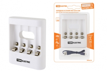 Зарядное устройство 3044 (300 mA 4 слота АА/ААА 2 кан.USB) | SQ1702-0104 | TDM