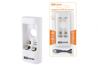 Зарядное устройство 3022 (300 mA 2 слота АА/ААА 1 кан. USB) | SQ1702-0102 | TDM