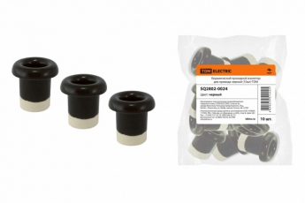 Керамический проходной изолятор для провода черный (10шт) | SQ2802-0024 | TDM