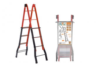 Лестница мультифункциональная, МФСЛ4х4, 4 секц.х 4 ступ, стальная, h=3940 мм, Народная | SQ1028-0301 | TDM