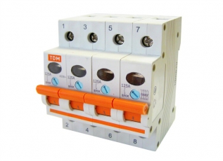 Выключатель нагрузки модульный (мини-рубильник) ВН-32 4P 125A | SQ0211-0040 | TDM