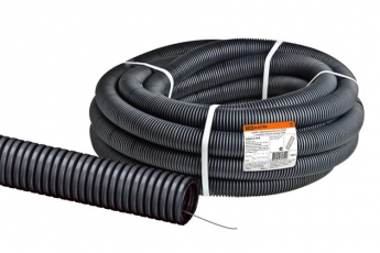 Труба гибкая гофрированная FRHF 16мм с протяжкой легкая (100 м) | SQ0413-1016 | TDM