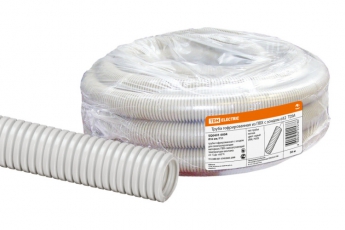 Труба гибкая гофрированная ПВХ 32мм с протяжкой лёгкая (50м) | SQ0401-0004 | TDM