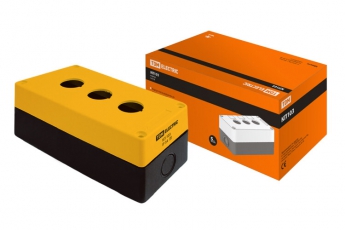 Корпус КП103 для кнопок 3места желтый  | SQ0705-0008 | TDM