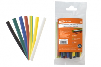 Термоусаживаемая трубка ТУТнг 4/2 набор (7 цветов по 3 шт. 100мм) | SQ0518-0502 | TDM