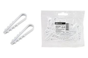 Дюбель-хомут ДХК-25 для круглого кабеля 19-25мм нейлон белый (100шт)  | SQ0539-0005 | TDM