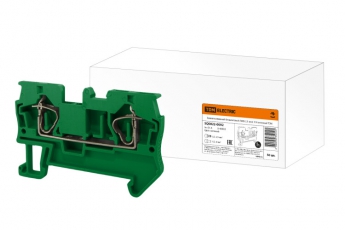 Зажим клеммный безвинтовой (ЗКБ) 2,5 мм2 31А зеленый | SQ0822-0092 | TDM