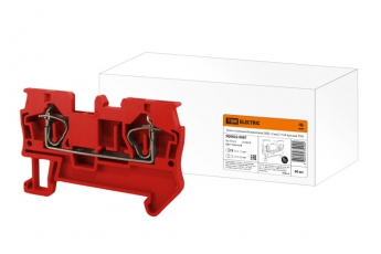 Зажим клеммный безвинтовой (ЗКБ) 1,5 мм2 17,5А красный | SQ0822-0087 | TDM