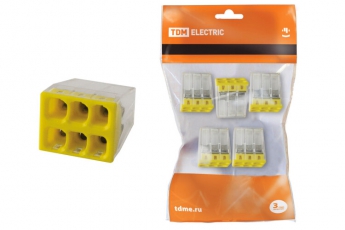 Строительно-монтажная клемма КБМ-2273-246 (2,5мм2) с пастой (5 шт/упак) | SQ0517-0126 | TDM