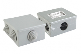 Коробка распределительная о/п 80х80х40мм, крышка, IP44, 6 вх. инд. штрихкод | SQ1401-1235 | TDM