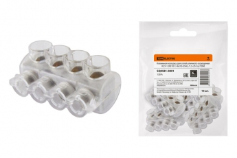 Колодка клеммная для сетей уличного освещения КСУ-1 (КЕ10.1) 4x(10-35AL /1,5-25 Cu) | SQ0581-0001 | TDM