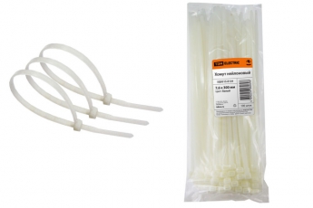 Хомут 7,6х300мм нейлон (белый) (100шт)  | SQ0515-0134 | TDM