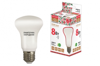 Лампа светодиодная R63 - 8 Вт-230 В -3000 К–E27 Народная | SQ0340-0140 | TDM