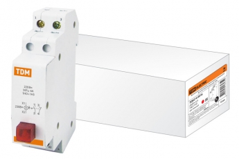 Выключатель кнопочный c фиксацией и индикацией ВК-47M 1НО;1НЗ красный  | SQ0214-0016 | TDM