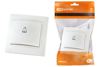 Кнопка звонковая 6А белая 