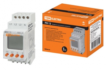 Реле напряжения РН 12-3х400/230В (LCD-дисплей, 1нр+1нз-контакты) | SQ1504-0019 | TDM
