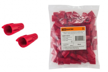 Соединительный изолирующий зажим СИЗ-Л-4 20 мм2 с лепестками красный (50 шт)  | SQ0519-0014 | TDM