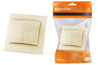Выключатель 2 кл. 10А сл. кость 
