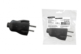 Вилка б/з черная 6А 250В серии 