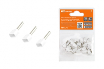 Наконечник штыревой втулочный изолированный (двойной) НШвИ (2) 0,75х10 (20шт) | SQ0568-0048 | TDM