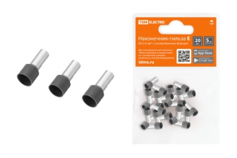 Наконечник-гильза Е6012 6мм2 с изолированным фланцем (20шт) | SQ0568-0043 | TDM